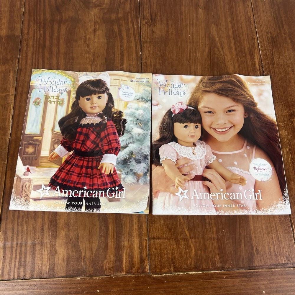 American Girl Catalog Lot 2 Holiday November 2014 Samantha Isabelle Doll